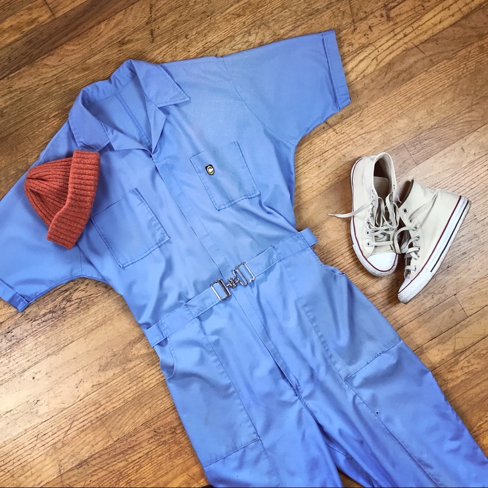 1970s Distressed Work Wear Jumpsuit